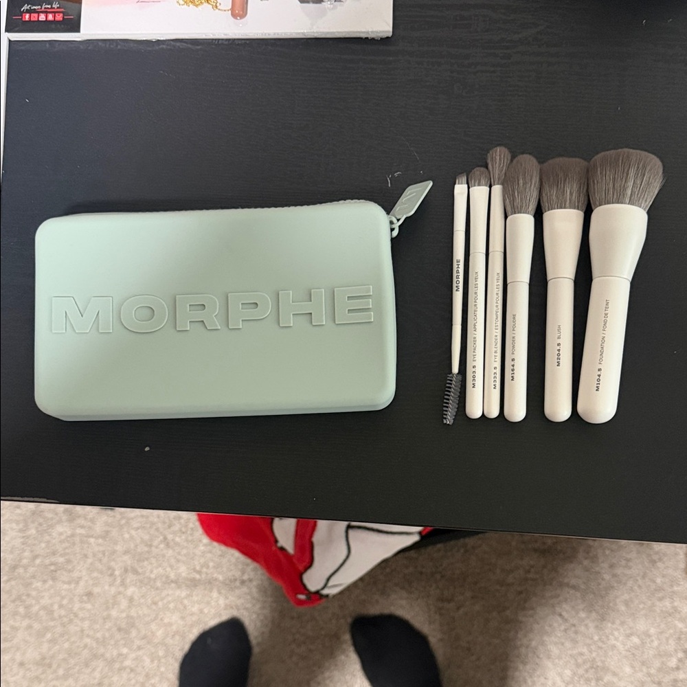 Morphe Mint Green Brush Set with White Handles